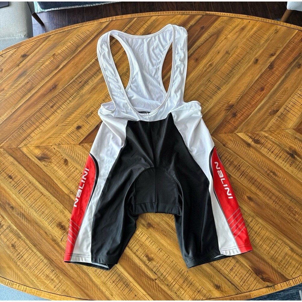 Nalini Cycling Bib Shorts Men’s 3XL Black White Red Italian Padded Chamois